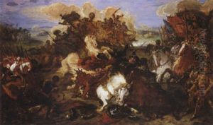 La Victoire Des Turcs A Nicopolis by Francois - Joseph Heim