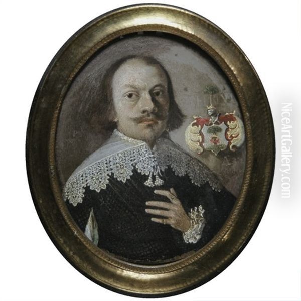 Gentleman In A Black Dress With A White Lace Collar - view 1