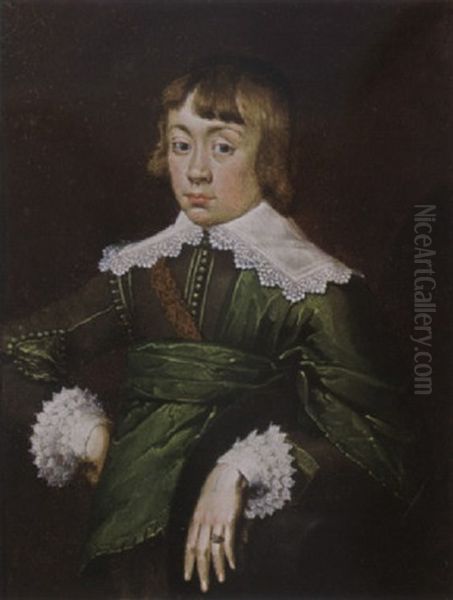 A Portrait Of A Young Gentleman (georg Philipp, Freiherr Von Meisselen?) Wearing A Grey-green Coat - view 1
