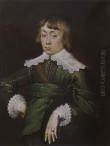 A Portrait Of A Young Gentleman (georg Philipp, Freiherr Von Meisselen?) Wearing A Grey-green Coat A Portrait Of A Young Gentleman (georg Philipp, Freiherr Von Meisselen?) Wearing A Grey-green Coat