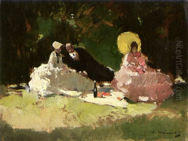 Gesellschaft Bei Einem Sommerlichen Picknick - view 1