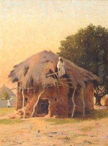 An African Village by Ernst M. Heims