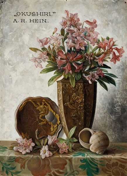 Stillleben Mit Blumen, Muscheln Und Teller - view 1
