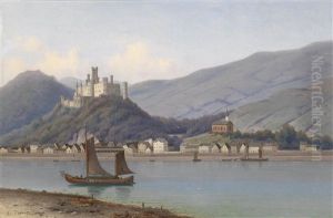Blick Auf Burg Stolzenfels Am Rhein