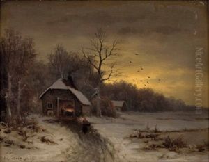 Winterabend by Eduard Hein