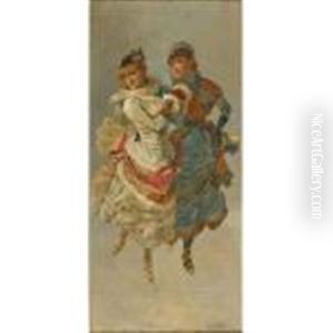 Two Women Ice Skating