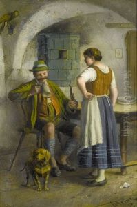 Genreszene In Bauernstube Genreszene In Bauernstube