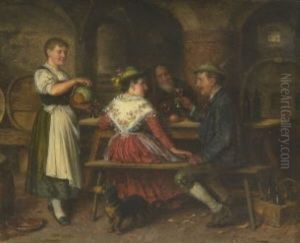 Im Weinkeller by Johann Adalbert Heine