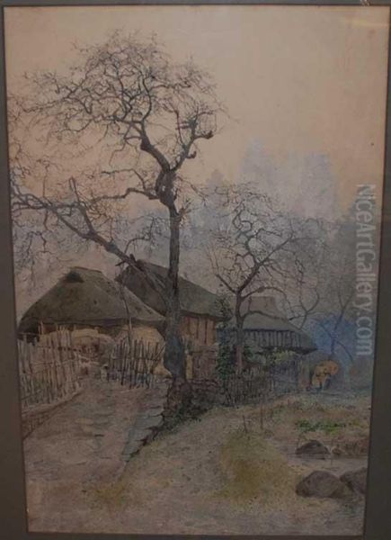 Japanese Houses In A Landscape - view 1