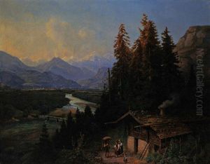 Blick Auf Das Etschtal by Johann Baptiste Heinefetter
