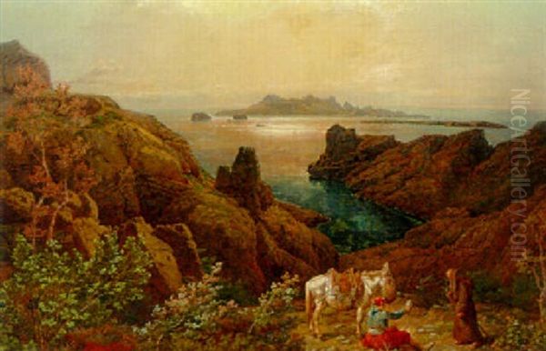 A Monk And A Traveller In A Greek Landscape - view 1
