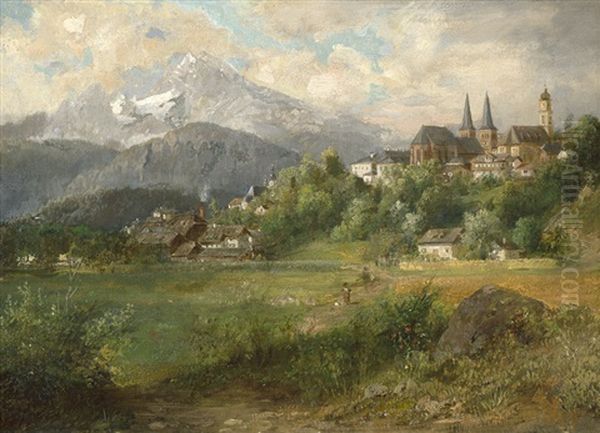 Sommerliche Landschaft Mit Blick Auf Berchtesgaden - view 1