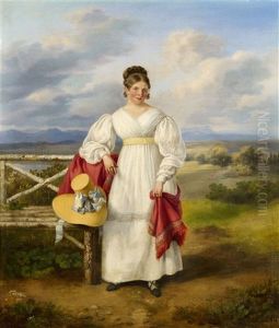 Bidnis Einer Eleganten Dame In Einer Weiten Landschaft
