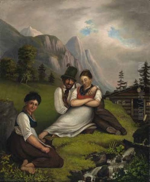Tiroler Liebesleute An Der Sennhutte
} - view 1