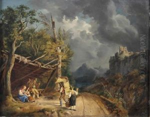 Aufziehendes Gewitter by Johann Philipp Heinel
