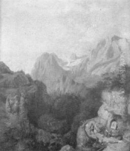 In Den Dolomiten by Johann Philipp Heinel