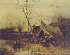 The Gipsy Camp by Karl Adam Heinisch