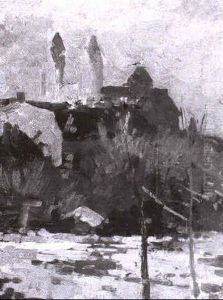 Winterlandschaft Mit Einer Kirche