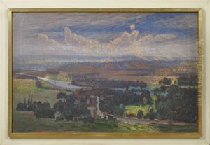 Lichtstimmung Uber Dem Elbtal Bei Pillnitz by Theophil Heinke