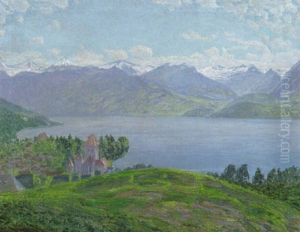 Am Thuner See In Der Schweiz by Theophil Heinke