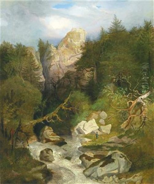 Hunter In A Gorge - view 1