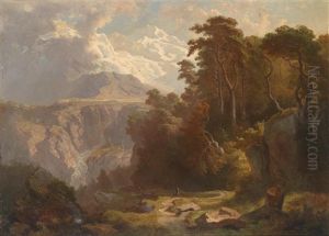 Hochgebirgslandschaft(bernina Alpen) by Heinrich Heinlein