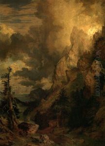Wildromantische Gebiergs-, Fluss- Und Seelandschaft by Heinrich Heinlein