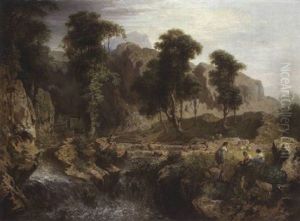 Oberitalienische Landschaft by Heinrich Heinlein