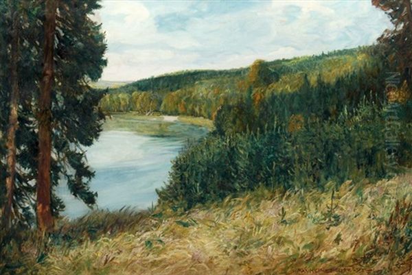 Teich, Von Baumen Umstanden - view 1