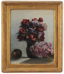 Still Life With Vase Of Anemones