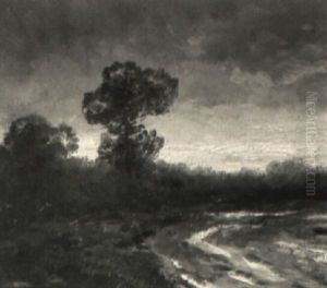Sp,therbstliche Waldlandschaft Im Abend by Robert Heinrich