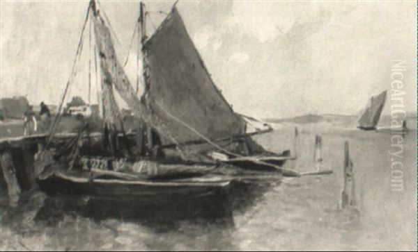 Angelegte Fischerboote An Einem Dunstigen Morgen - view 1