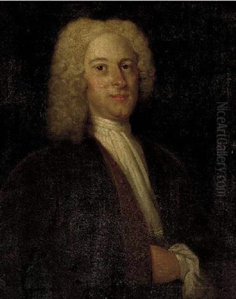 Portrait Of A Gentleman In A Brown Jacket And White Cravat - view 1