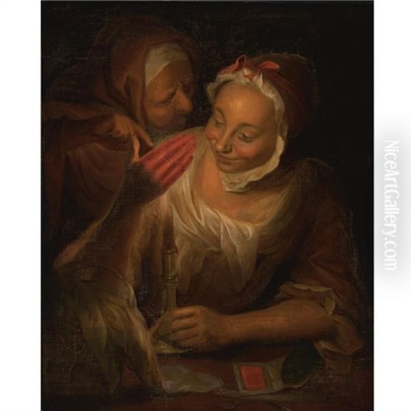 Two Women By Candlelight: The Fortune Teller - view 1