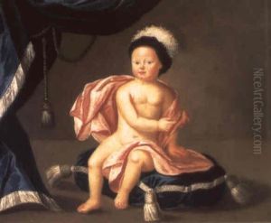 Portrait Of A Young Boy, With Red Wrap And Feathered Black Cap