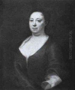Portrait Of Grace Briggs, Wife Of Henry Briggs by John Theodore Heins
