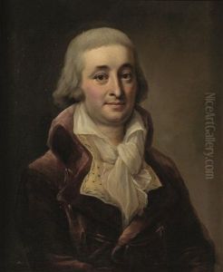 Portrait D'homme En Redingote Pourpre