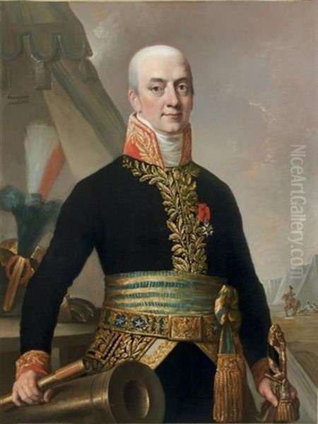 Portrait Du General Delaroche En Grand Uniforme De General De Brigade D'apres Le Reglement Du 1er Vendemiaire An Xii - view 1