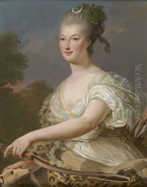 Portrait De Femme En Diane Chasseresse - view 1