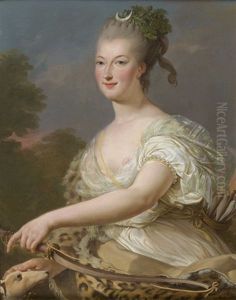 Portrait De Femme En Diane Chasseresse by Johann Ernst Heinsius