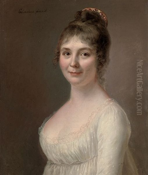 Portrait Of A Lady In A White Dress - view 1