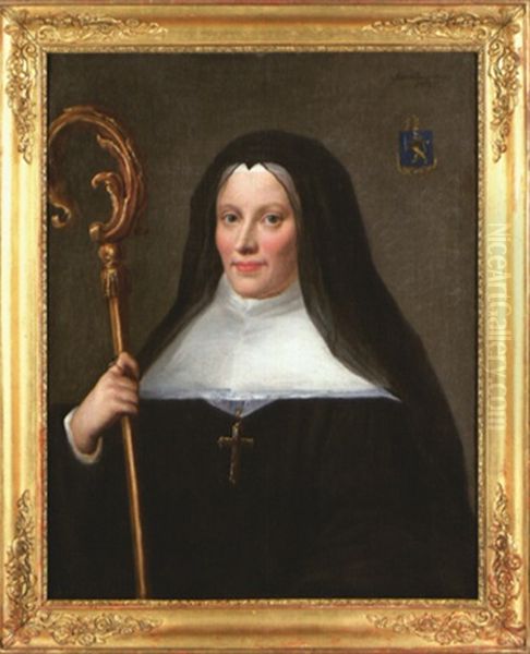 Portrait De Marguerite De Guillermin, Derniere Abbesse De Saint-cyr - view 1