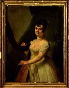 Portrait De Madame Delaroche A La Harpe