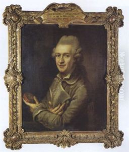 Portrait D'homme Tenant Un Medaillon