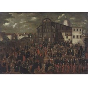 The Easter Morning Processional Of The Prince Of Venice, As He Visits The Church And Nuns Of San Zaccaria by Joseph The Elder Heintz