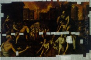 Aeneas Carrying His Father From Burning Troy