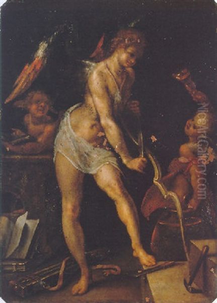 Cupid Carving His Bow - view 1