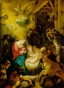 The Adoration Of The Shepherds by Joseph The Elder Heintz
