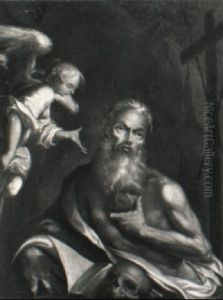 Der Heilige Hieronymus Mit Dem Engel Der Heilige Hieronymus Mit Dem Engel