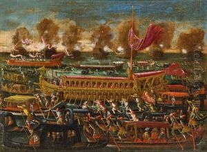 Schiffsprozession Am Himmelfahrtstag In Venedig